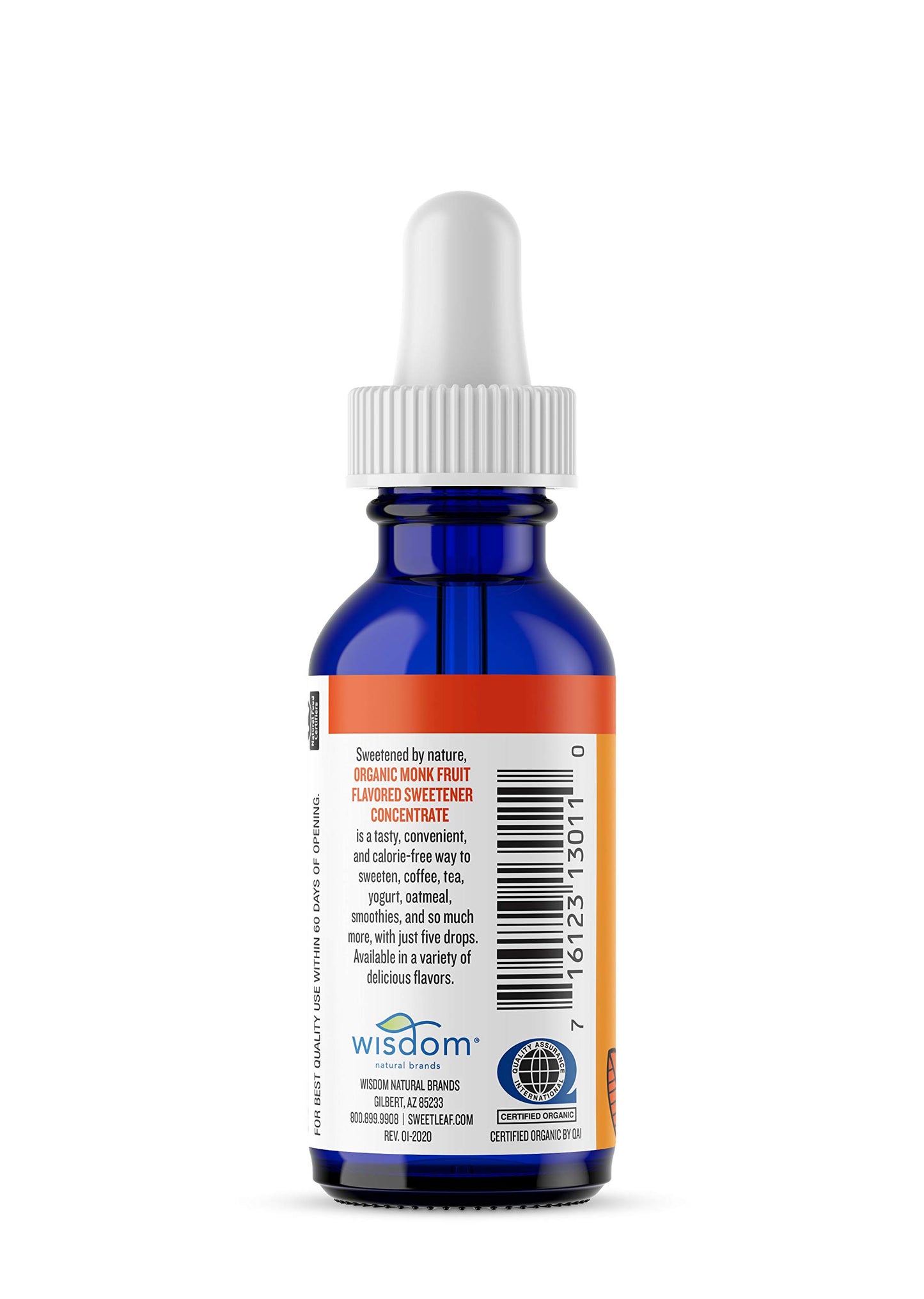Sweetleaf Organic Monk Fruit Liquid Almond Amaretto Flavored Sweetener, 2 Oz