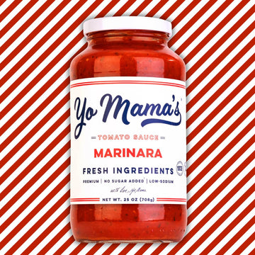 Yo Mamas Foods Keto Marinara Pasta and Pizza Sauce - No Sugar Added, Low Carb, Gluten Free - 1.56 lb (Pack of 4)
