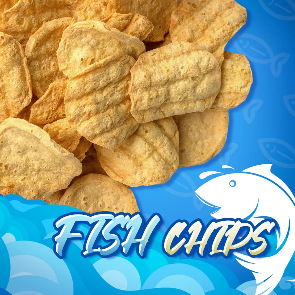 MURGERBON Baked Fish Snack, Seafood Chips, 5.3oz (150g), Oven Baked Filefish Fillet, Perfect for Sharing