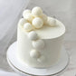 Rssta i Mini Balloon Cake Topper - 30 PCS Faux Pearl Foam Balls - White - Model XM237-white - Ideal for Baby Shower, Wedding, Birthday Decor