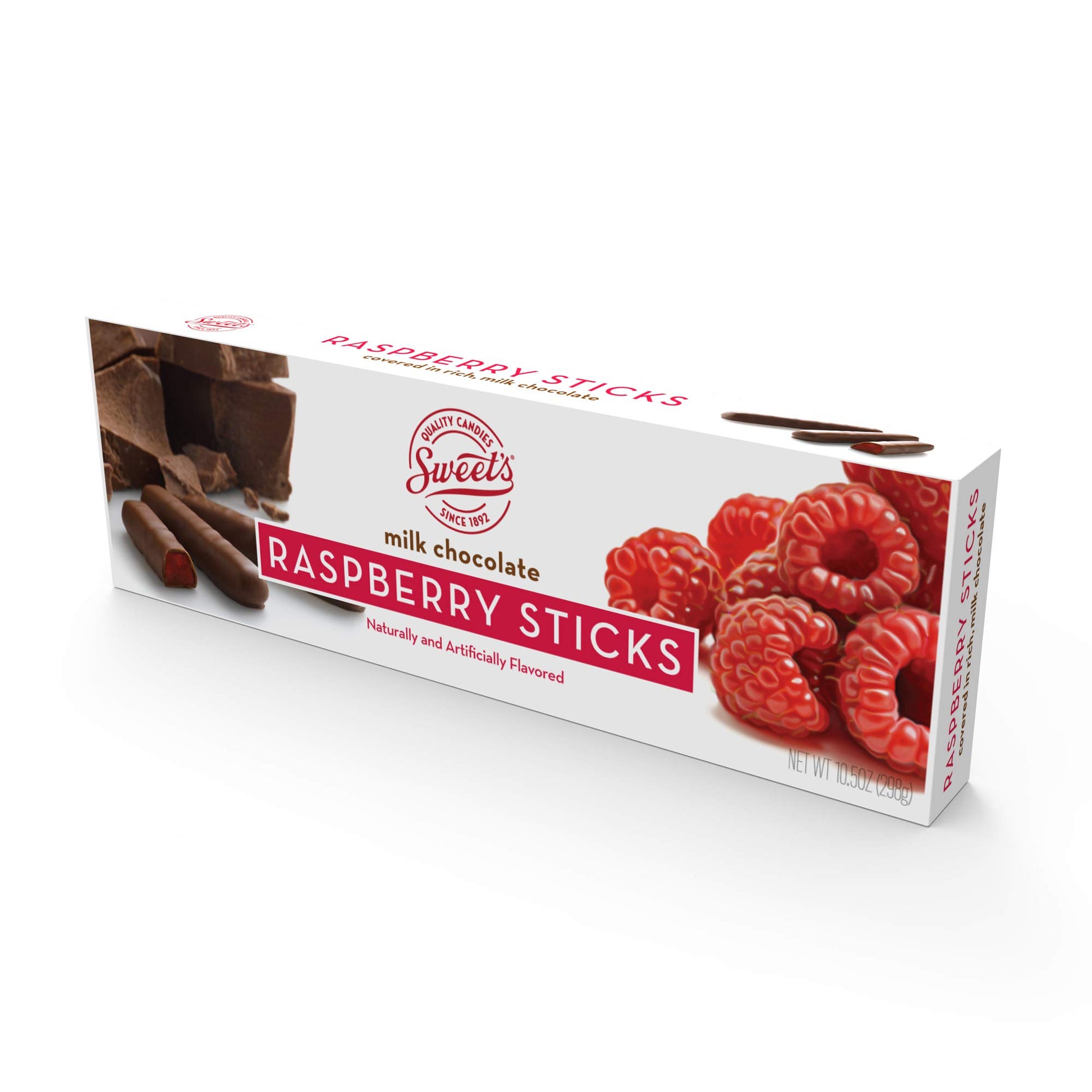 Sweet Candy Company Milk Chocolate Raspberry Sticks - Gourmet Chocolate Covered Sticks, Chocolate Fruit Flavored Sticks, Gift Id