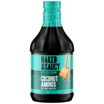 Naked & Saucy Low Sodium Coconut Aminos, Soy Sauce Substitute, Gluten-Free, Soy-Free, Vegan, Paleo, 31 fl oz