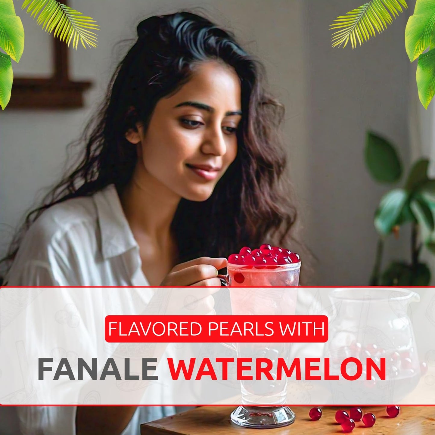 Fanale Watermelon Popping Boba Pearls, Vegan, Gluten Free, 1 Pound