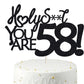 58 Birthday Cake Toppers-Black Glitter, Funny 58th Cake Topper for Men,58 Cake Topper For Women, 58th birthday decorations,58th 