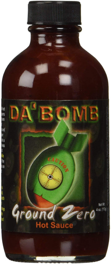 Da Bomb Original Hot Sauce - 321,900 Scovilles - 4oz Bottle - Made in USA - Non-GMO, Gluten Free, Sugar Free - Pack of 1