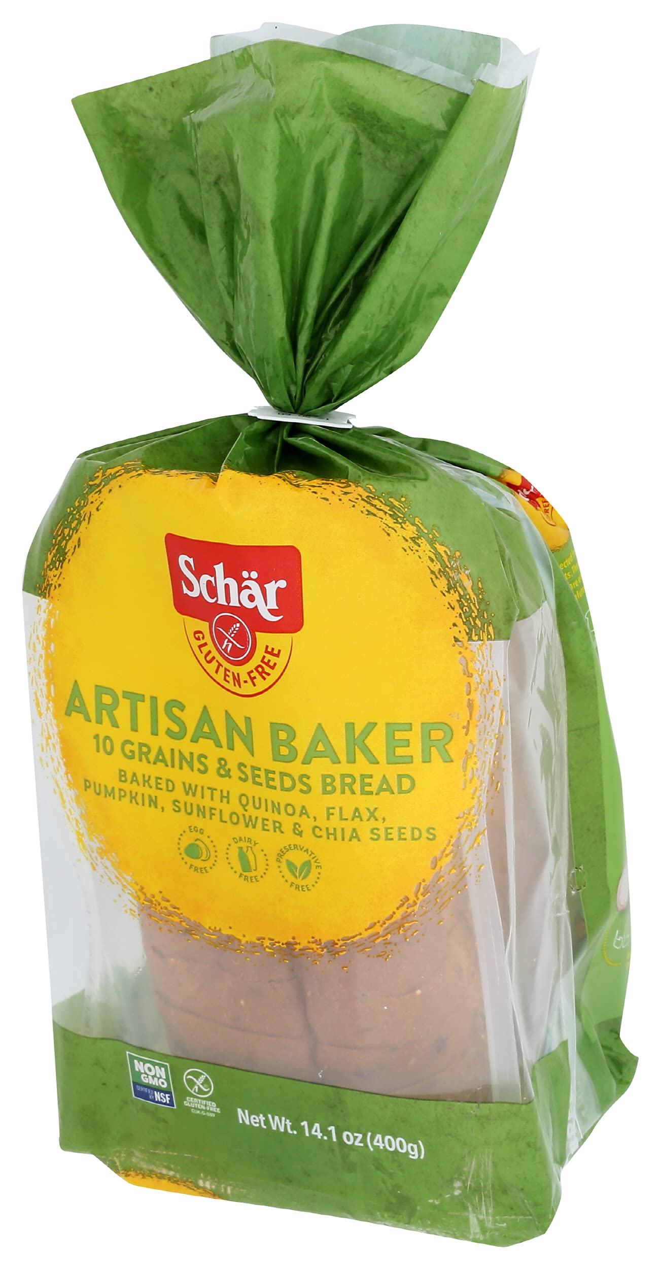 Schar Gluten Free Artisan Baker 10 Grain & Seeds Bread, 6 Count