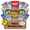 Hangry Kit Birthday Snack Box For Your Son - (20 Count) Happy Birthday Gift Basket Care Package - Contains Birthday Snacks, Cook
