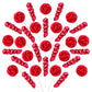 ZOFIA SWEET Suckers Lollipop, 32 Count, Red and White Twist and Swirl, Allergy Friendly, Natural Dyes and Flavors, Model HLWQYT-N-RW
