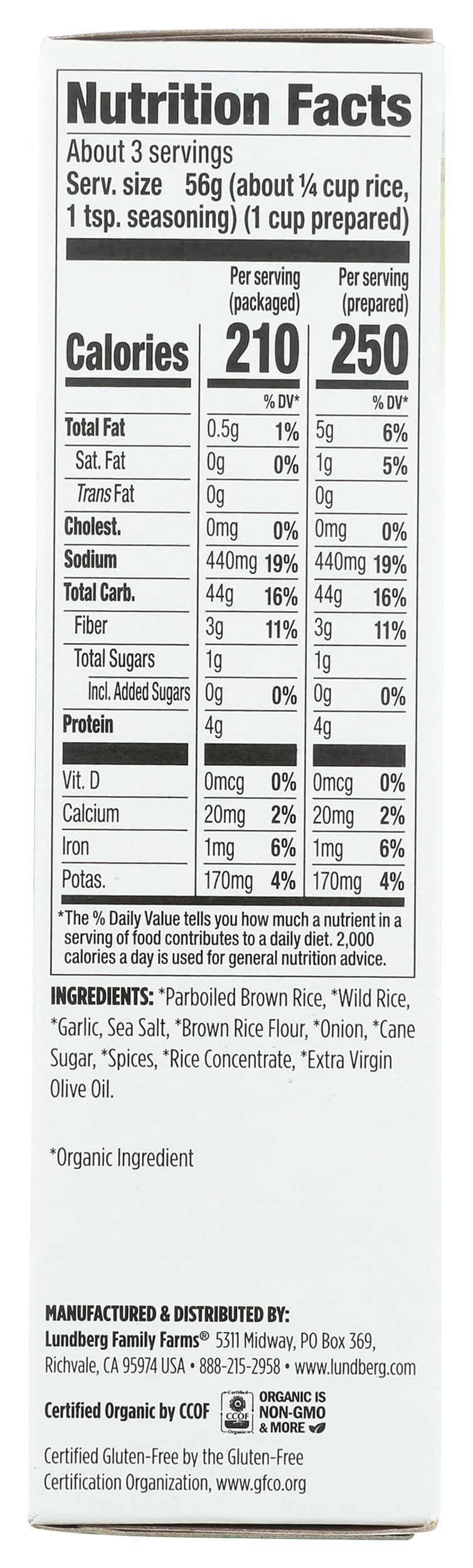 LUNDBERG MIX RICE WG & WLD RICE GR 6 OZ