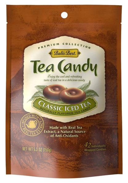Bali s Best Classic Iced Tea Candy, 5.3 Oz (Pack of 12), Individually Wrapped Hard Candy, Made with Real Tea, with Natural Anti