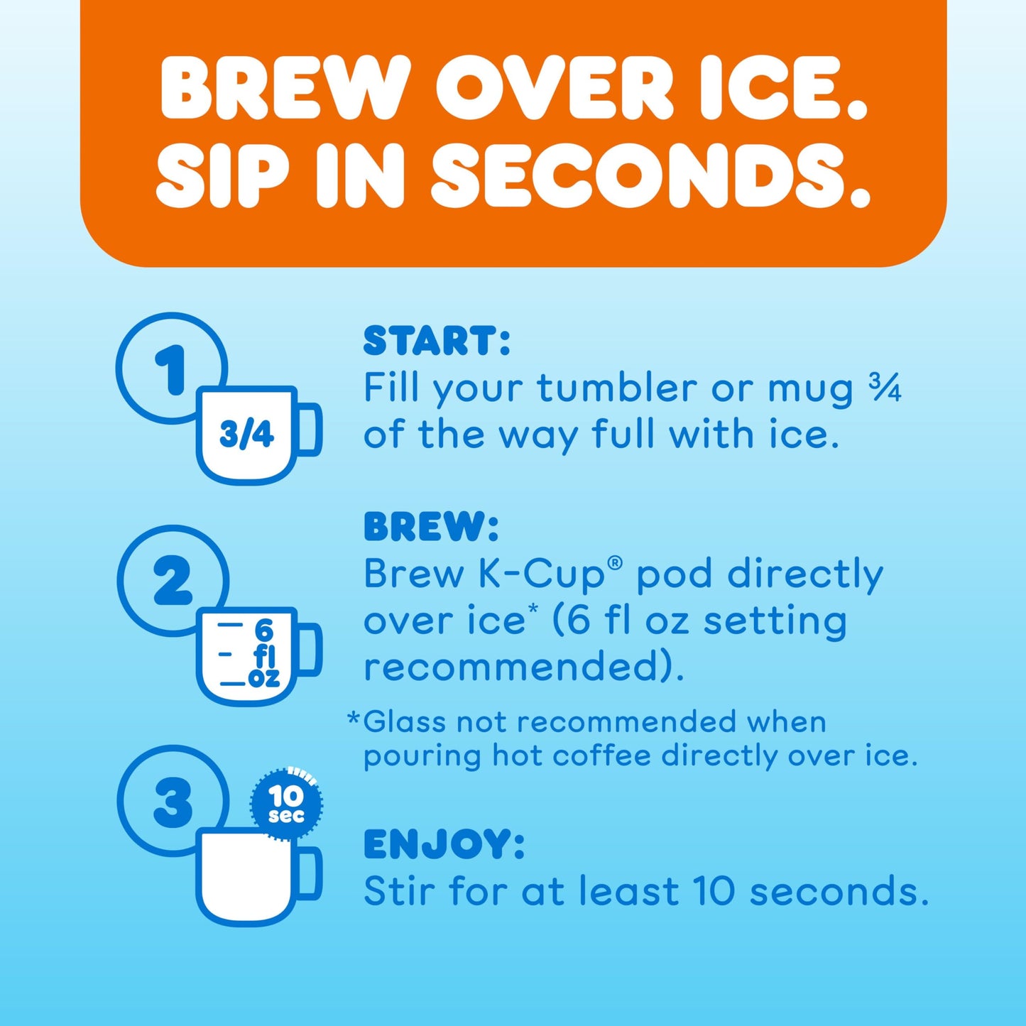 Dunkin Cold Iced Coffee, Keurig K-Cup Pods, 10 Count Box