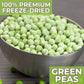 Nutristore Freeze Dried Green Peas | Vegetables For Healthy Snack Or Long Term Storage | Emergency Survival Canned Food Supply |