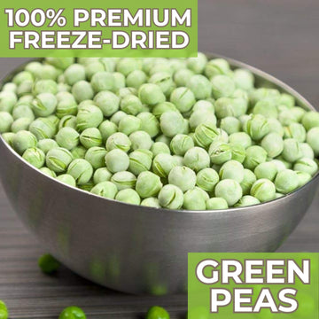 Nutristore Freeze Dried Green Peas | Vegetables For Healthy Snack Or Long Term Storage | Emergency Survival Canned Food Supply |