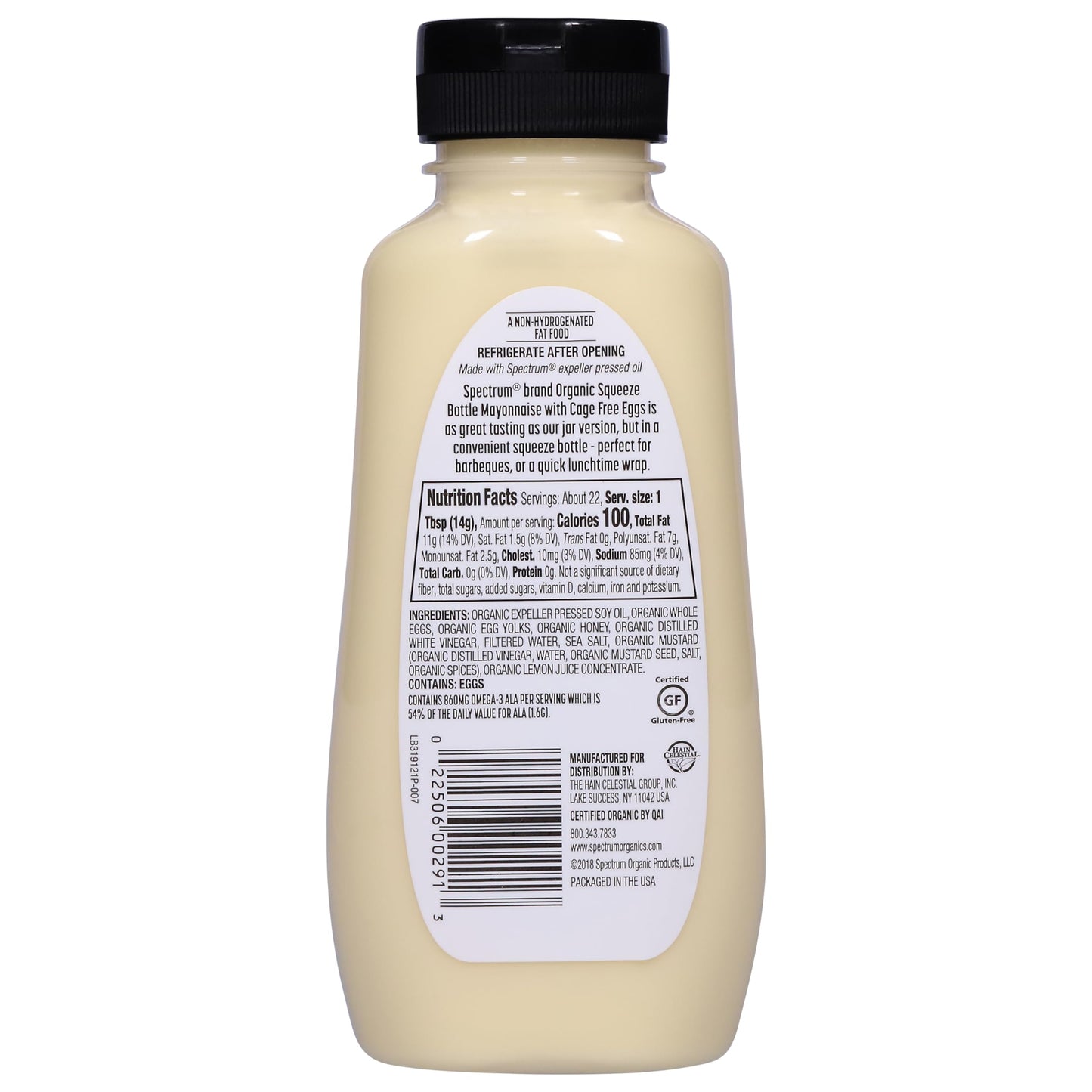 Spectrum Organic Mayonnaise - Squeeze Bottle, 11.25oz.