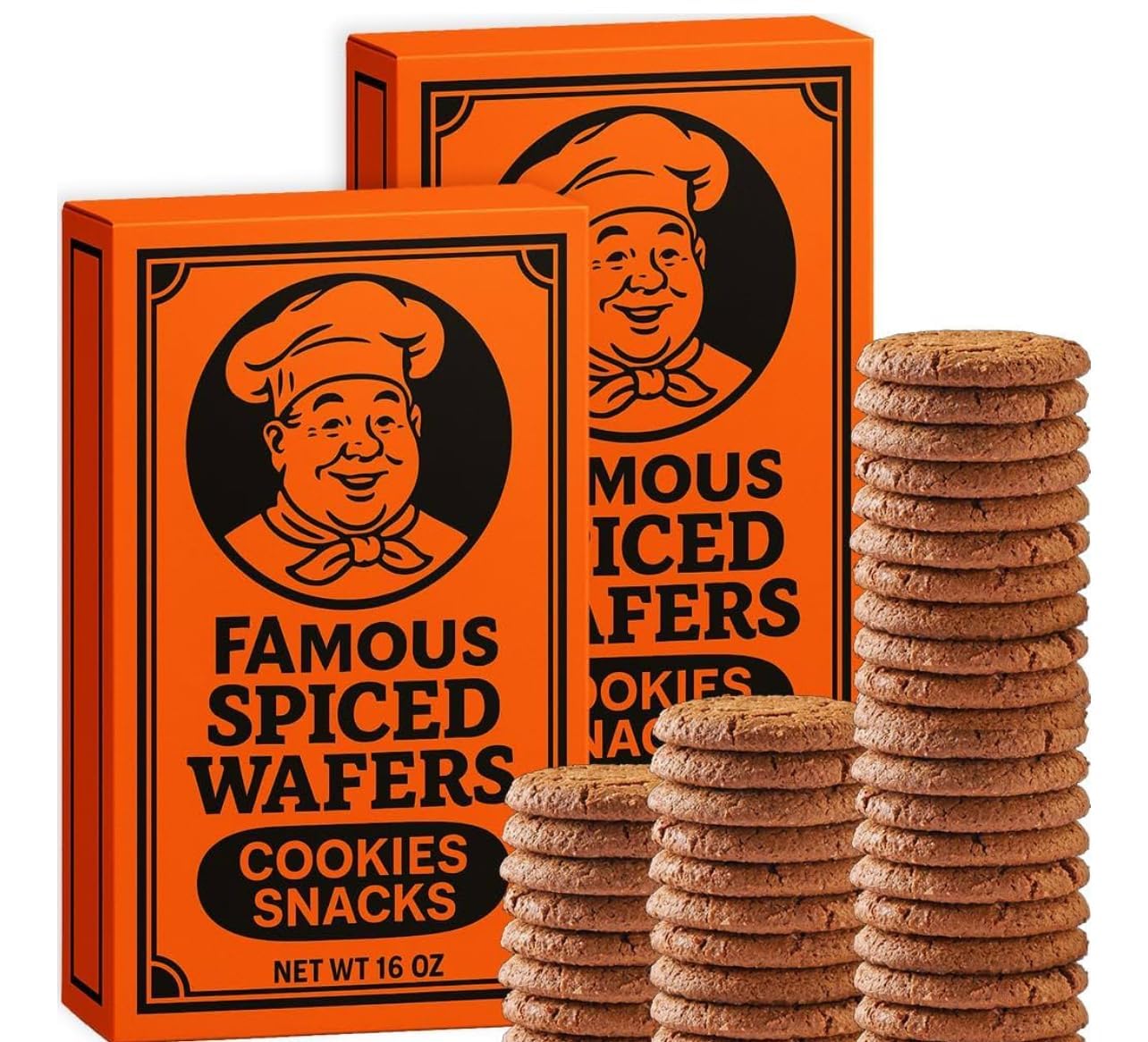 Spiced Wafers Cookies Snack Famous Philadelphia Cookie | Natural Ingredient - Limited Edition Old-Fashioned Grandma Recipe | Autumn Treat Fall Halloween Christmas Holiday Thanksgiving Gift Box