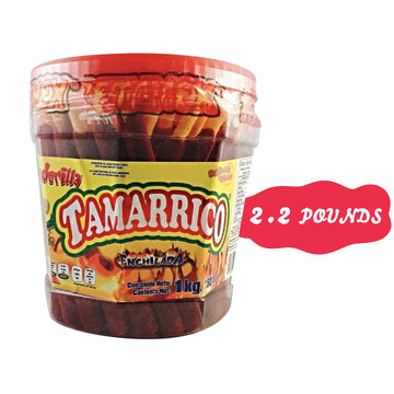 Betamex Tamarrico Candy Tamarind Flavor Sticks 50 Pcs 1Kg/2.2Pounds - Mexican Candy - Chili And Natural Tamarind - Spicy Flavor