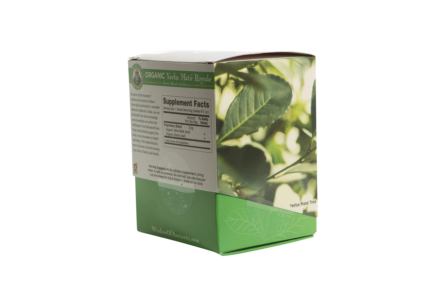 WISDOM OF THE ANCIENTS Organic Yerba Maté Tea Bags, 16 Count, Royale, Teabags