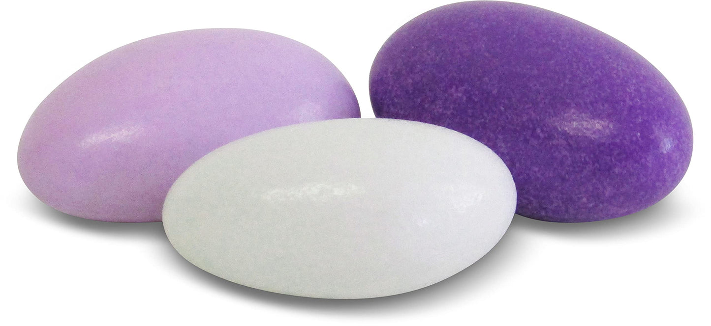 Lavender Purple & White Jordan Almonds Medley By It'S Delish, 3.5 Lbs Jumbo Container | Valentines Mothers Day Girl Theme Bulk P