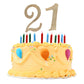 Large Number 6 Birthday Cake Topper, Gold Bling Rhinestone Happy 6Th Birthday Cake Topper, No 1 10 16 18 21 30 40 50 60 70 80 Ca