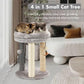 Mecool 4In1 Small Cat Tree,Scratching Post With Tower Soft Cat Bed, Sisal Carpet Jute Posts With Three Hanging Ball Toys And Mas