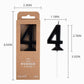 PHD CAKE Modern Black Birthday Candles, 4 Inch Number Candles, Wax Material, Ideal for Party Celebrations