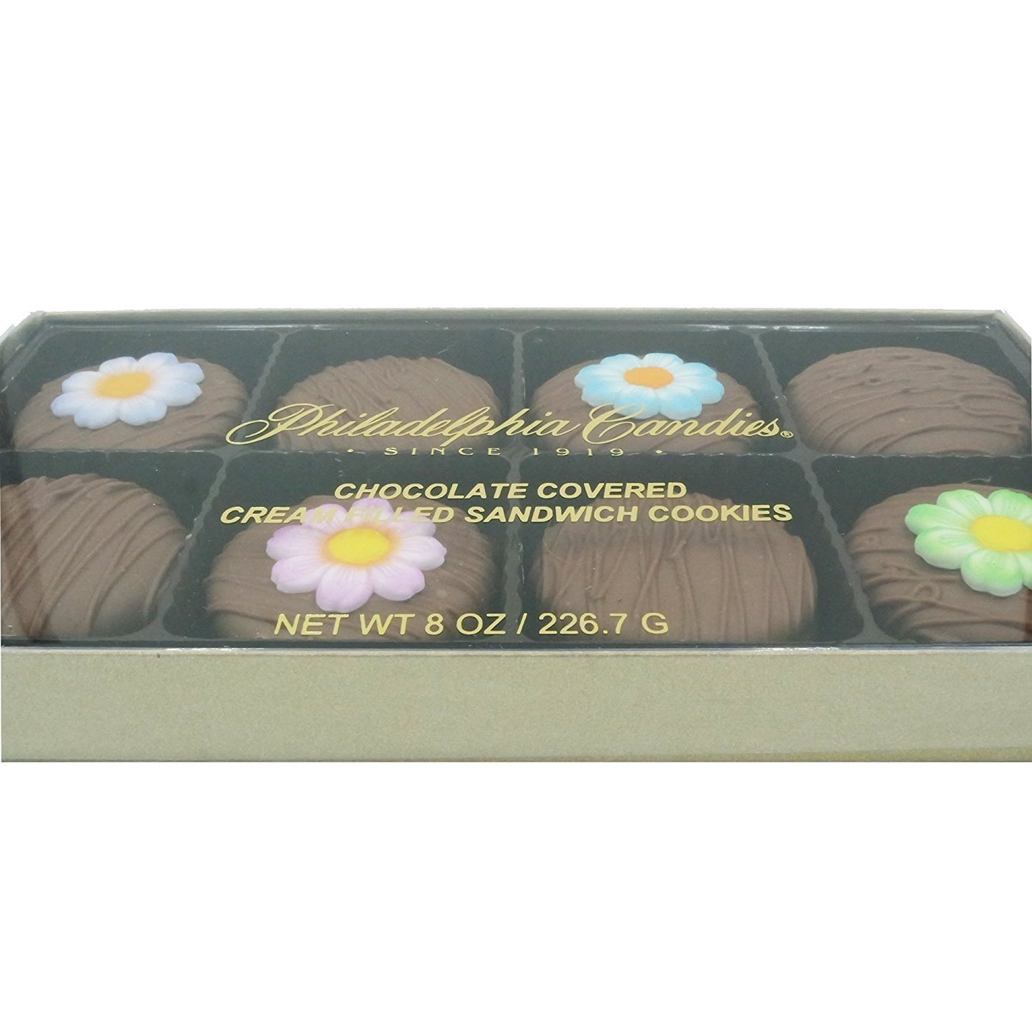 Philadelphia Candies Milk Chocolate Covered OREO Cookies - Daisies Flower Gift, 8 oz