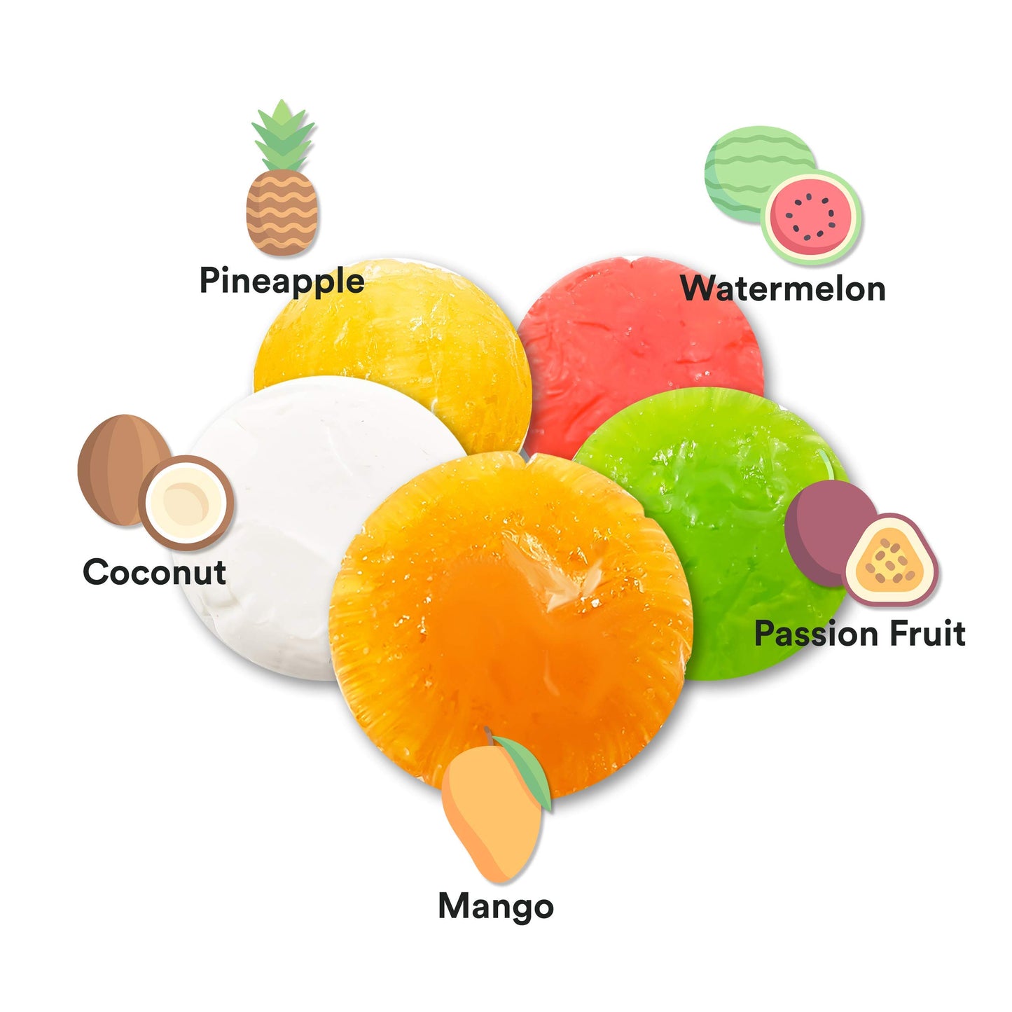 Quality Candy Company Tropical Fruit Discs, 5 Pounds