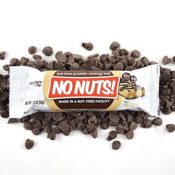 No Nuts! 100% Nut Free Dairy Free Vegan Protein Bars, Chocolate Chip, Organic, Kosher, Egg-Free, Non-Gmo & Dairy-Free Protein Ba