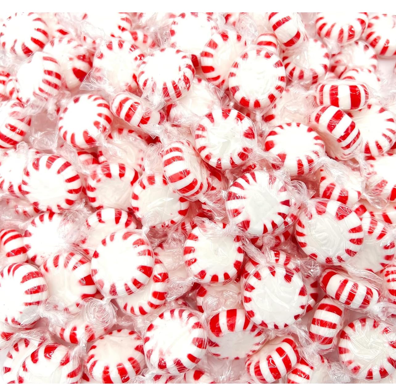 HARD CANDY CONFECTIONS | PEPPERMINT (STARLIGHT MINTS) | Individually Wrapped Starlight Peppermint Candy, 2 Pack - 5.75 OZ/Bag