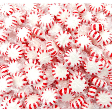 HARD CANDY CONFECTIONS | PEPPERMINT (STARLIGHT MINTS) | Individually Wrapped Starlight Peppermint Candy, 2 Pack - 5.75 OZ/Bag