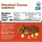 Olyra Hazelnut Cocoa Sandwich Breakfast Biscuits, Healthy Snacks for Adults and Kids, Low Sugar, High Fiber, Organic Vegan Cooki