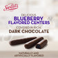 Sweet Candy Dark Chocolate Blueberry Sticks - Chocolate Covered Candy - Blueberry Flavor With Dark Chocolate Coating - Old Fashi