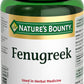 Natures Bounty Fenugreek Capsules, 100 Count, Gelatin, Contains Silica and Vegetable Magnesium Stearate
