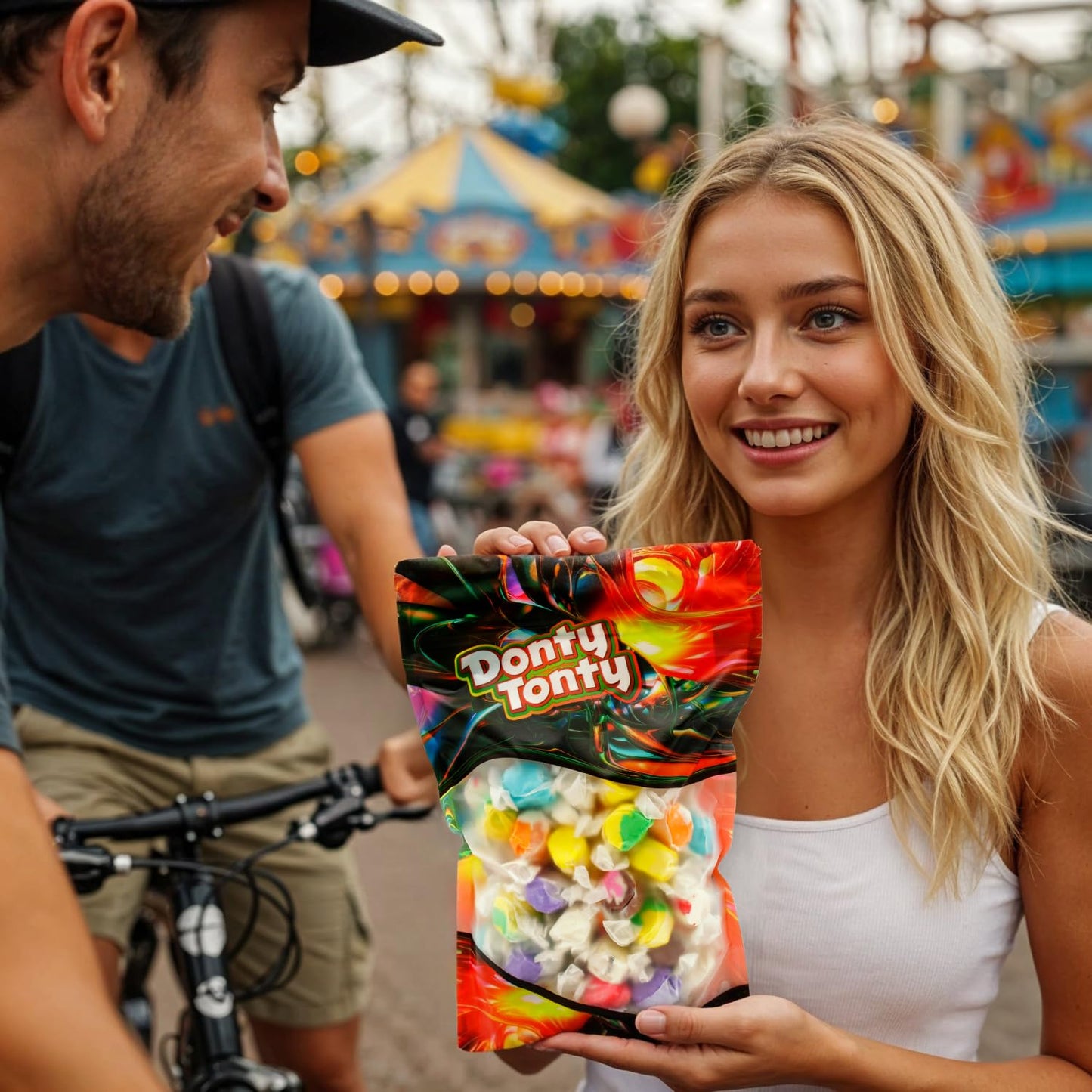 Salt Water Taffy 4 Lb - 10 Assorted Flavors, Individually Wrapped, Bulk Old Fashion Candy In Resealable Bag, Gluten Free, Kosher