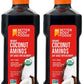 BetterBody Foods Organic Coconut Aminos, Soy Sauce Alternative, Gluten Free, Soy Free, Non-GMO, Kosher, 16.9 Ounces (Pack of 2)