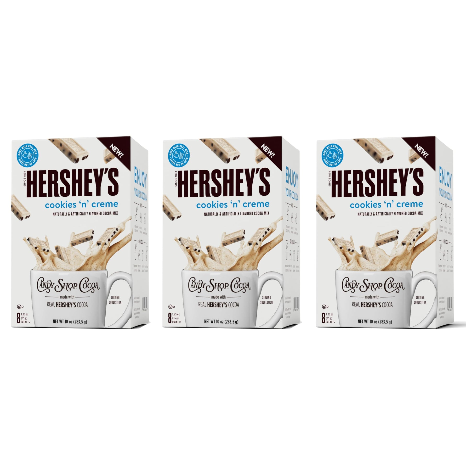 Candy Shop Cocoa HERSHEY S COOKIES  N  CREME Cocoa Mix, Hot Chocolate, Make Hot or Iced Cocoa, Made With Real Milk, Gluten Fr