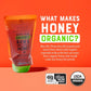 Nature Nate s 100% Pure USDA Organic Raw & Unfiltered Honey, Two 14 oz. No-Drip Sustainable Squeeze Pouches; Purity Guarantee,