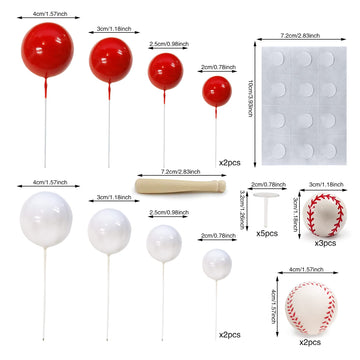 21 Pcs Baseball Cake Decorations Baseball Cake Topper Sports Theme Party Decoration Supplies Baseball Sports Theme Cake Decorati