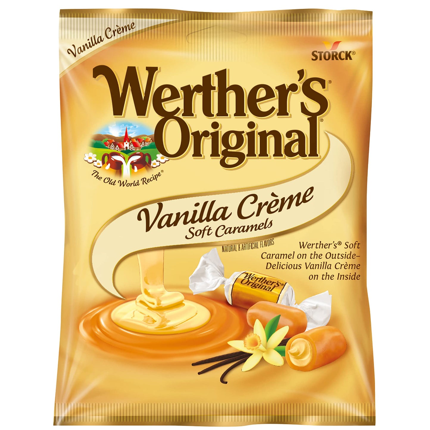 Werther'S Original Soft Vanilla Crme Caramel Candy, 2.22 Ounce (Pack Of 12)