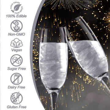 Edible Glitter - Metallic Luster Dust Edible For Drinks Cakes, Food Grade Cake Decorating Shimmering Glitter, Sprinkle Powder Fo