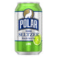 Polar Seltzer Water Lime, 12 Fl Oz Cans, 18 Pack