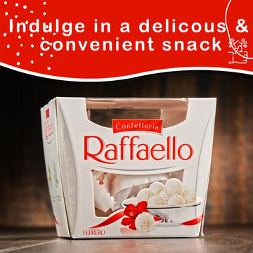 Ferrero Rocher Raffaello, Bulk 1 Pack, 15 Count Total, Individually Wrapped, Premium Gourmet White Almond, Cream And Coconut, Gi