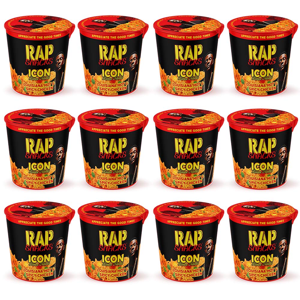 Rap Snacks Louisiana Hot Icon Ramen Noodles Boosie-Pack Of 12