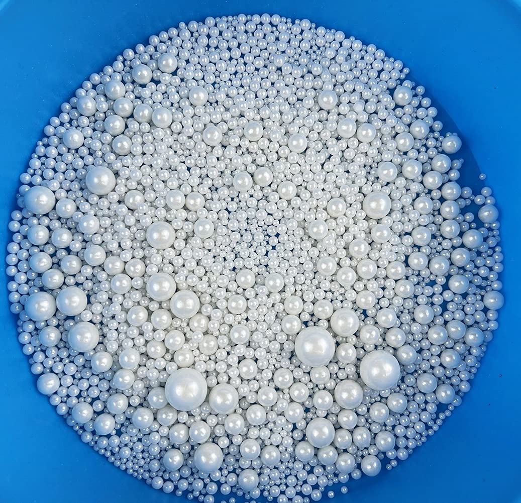 KOOTIPS Sprinkles Sugar Pearls Mix, 120g, White Cupcake Cake Topper, Cookie Decorating Nonpareils