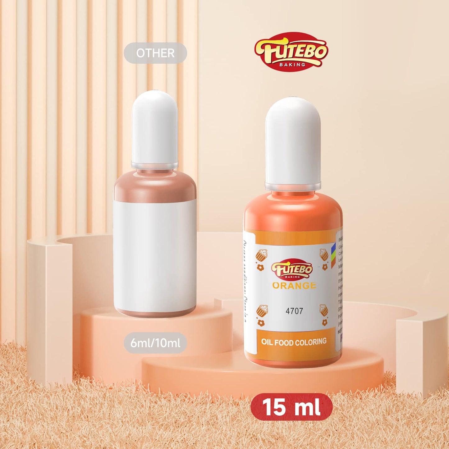 Oil Based Food Coloring, 15ml Large Capacity Food Coloring for Icing, Dye Color for Chocolate Candy Cake, Edible Oil Food Grade