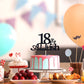 PYBHILK Black Glitter Cake Topper for 18th Birthday Party, mature-themedish Design, Paper Material, Model PY--0046