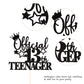 YCTHUNFISH 1 Pack Cake Topper Glitter 13th Birthday Decorations Small Bamboo 13th-Black