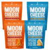 Moon Cheese, 100% Cheese, Low-carb 2 oz, Keto-Friendly, high protein 4 Pack (2 Cheddar, 2 Gouda) snack alternative to protein ba
