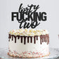 Forty Two Black Glitter Cake Toppers 42 Years Old 42Nd Birthday Party Decorations Supplies
