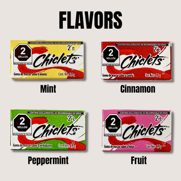 Chiclets Gum - Adams Gums Mini Assorted Chiclets Colors & Flavors Chewing Gum, 4 Pruebalos Flavor (Pack Of 1)